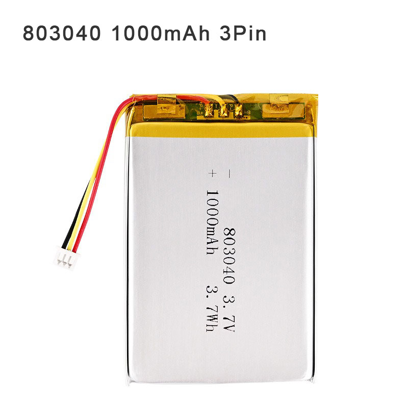 Gaming Console Vr - 803040 1000mAh 3핀 배터리 3.7V Jst1.25