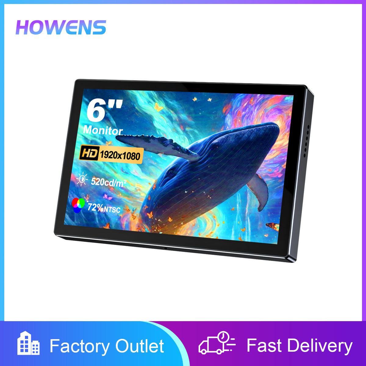 Gaming Console And Monitor - 6인치 휴대용 모니터 HD 1080P IPS