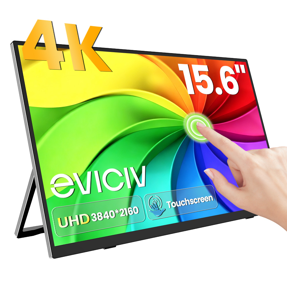 Gaming Console And Monitor - EVICIV 4K 휴대용 모니터 10포인트 터치