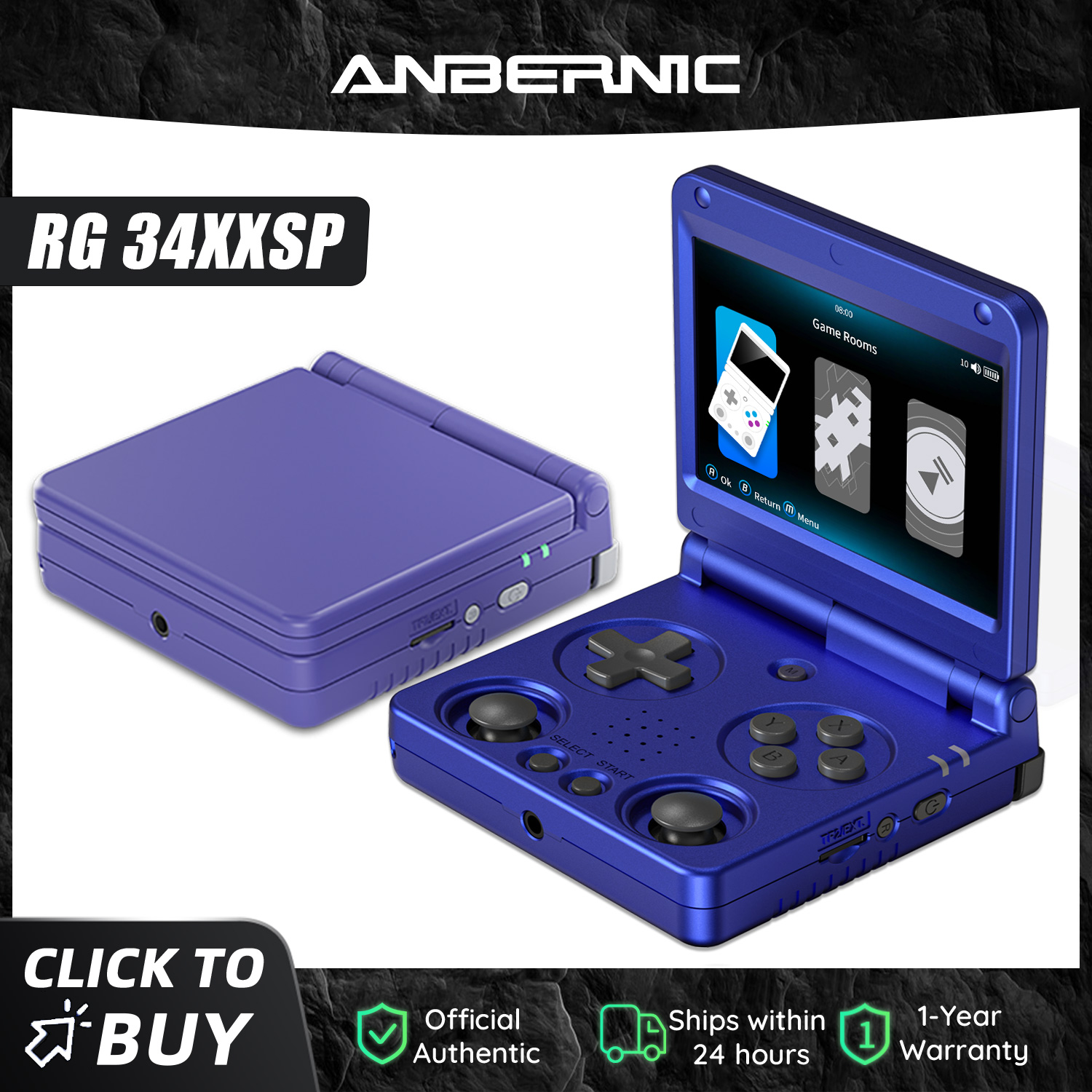 Gaming Console Old - 안베르닉 RG34XXSP 3.4인치 IPS 라이눅스 64비트