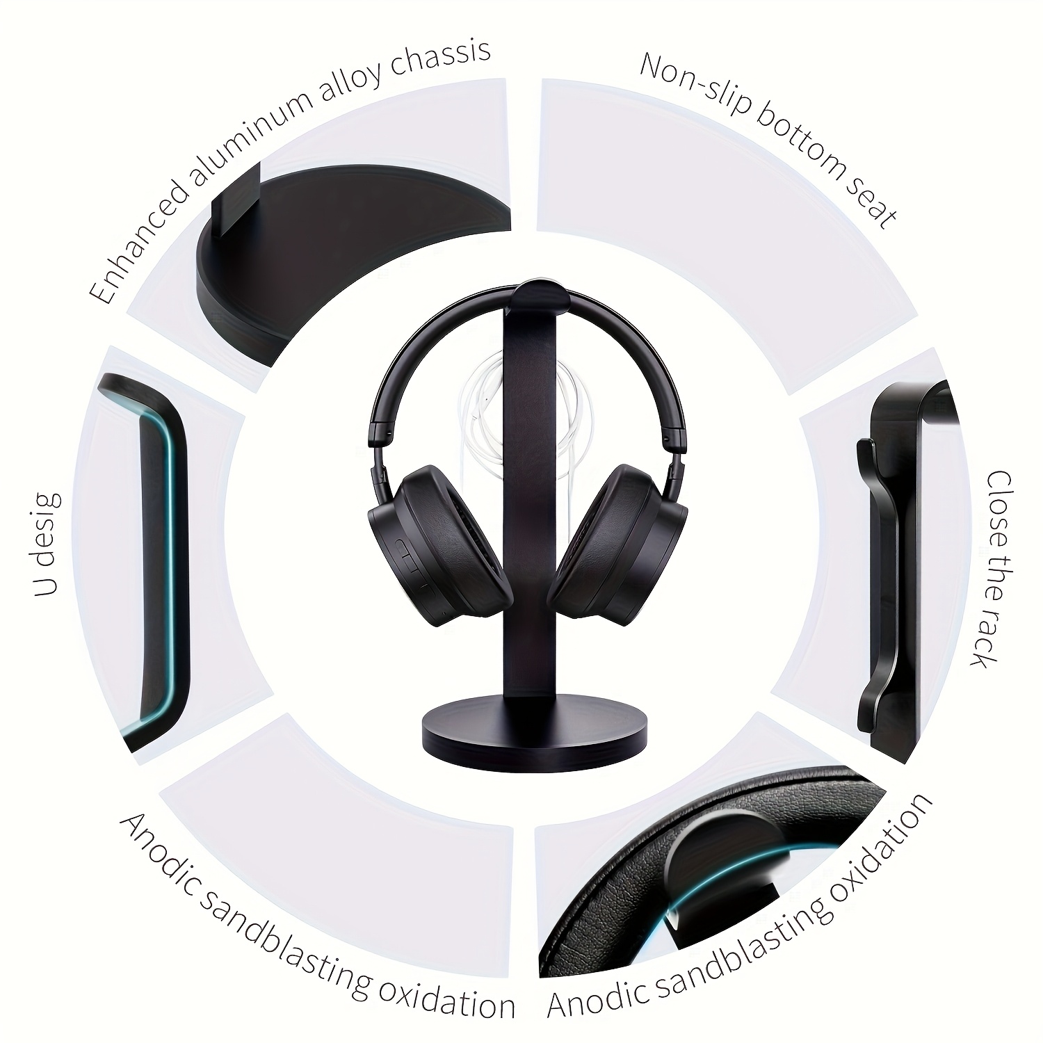 알루미늄 합금 헤드폰 스탠드, 케이블 클립이 있는 데스 - Gaming Headset Wired 리뷰 및 가격