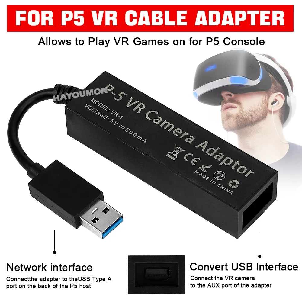 PS5 VR 케이블 어댑터, PS5 콘솔용 USB 3. - Gaming Console Vr 리뷰 및 가격