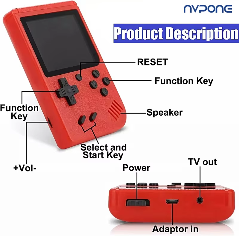 새로운 휴대용 레트로 미니 비디오 게임 콘솔 8 비트  - Gaming Console G5 리뷰 및 가격
