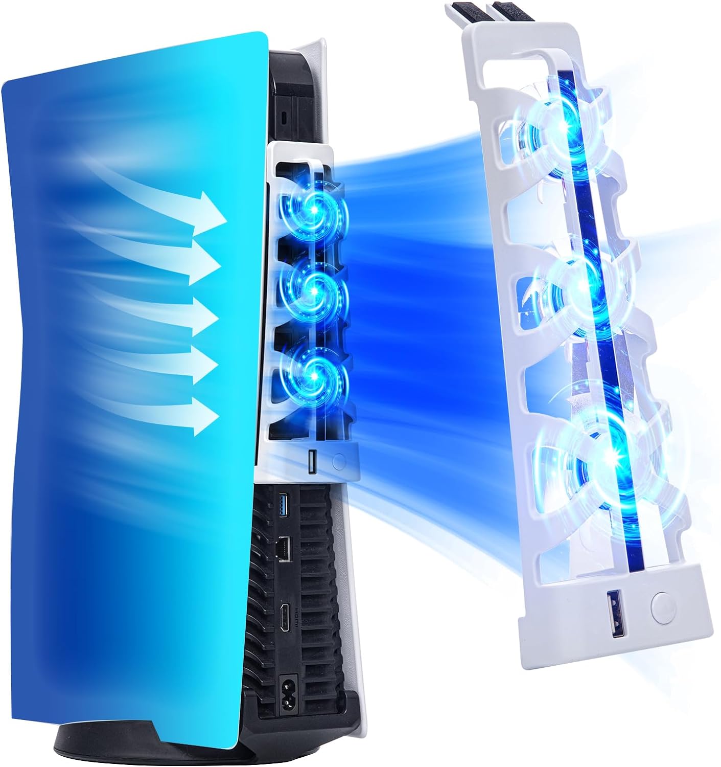 LED 조명이 포함된 PS5 Slient 냉각 팬용 추 - Console Cooling Fan 리뷰 및 가격