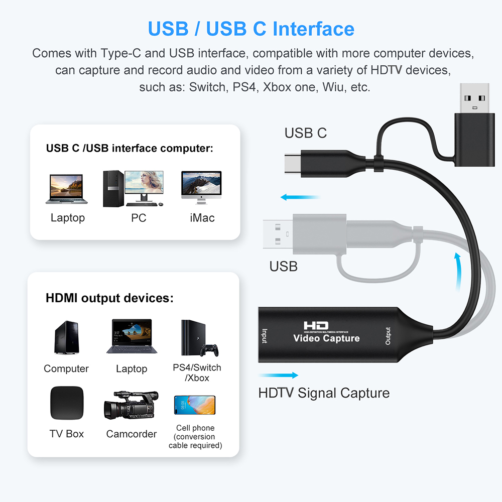 4K HDMI 호환 USB 비디오 캡처 카드 1080P - Gaming Console With Phone 리뷰 및 가격